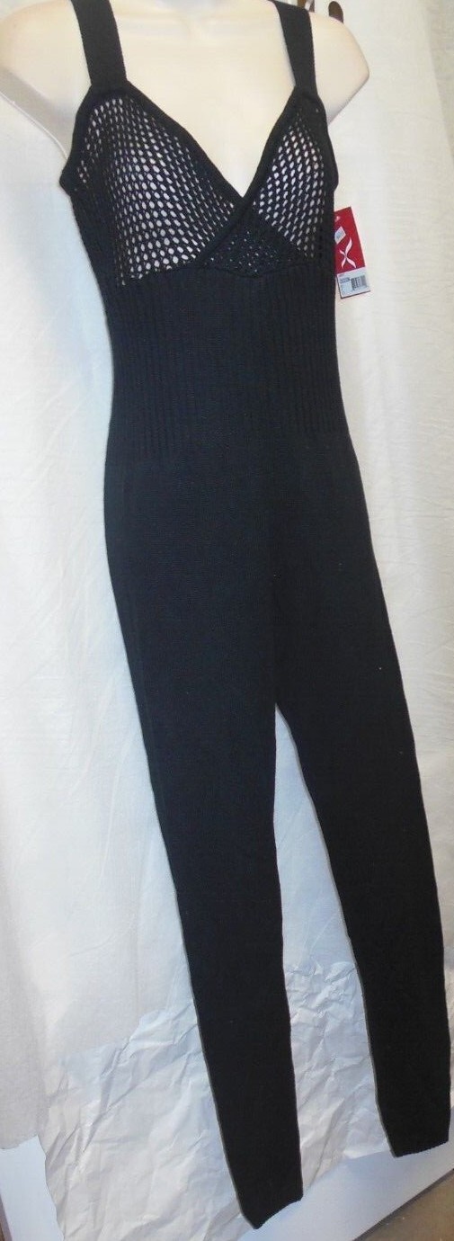 CAPEZIO Sweater Jumpsuit #CK1010W Eyelet Bodice Back Ladies sizes Coverup