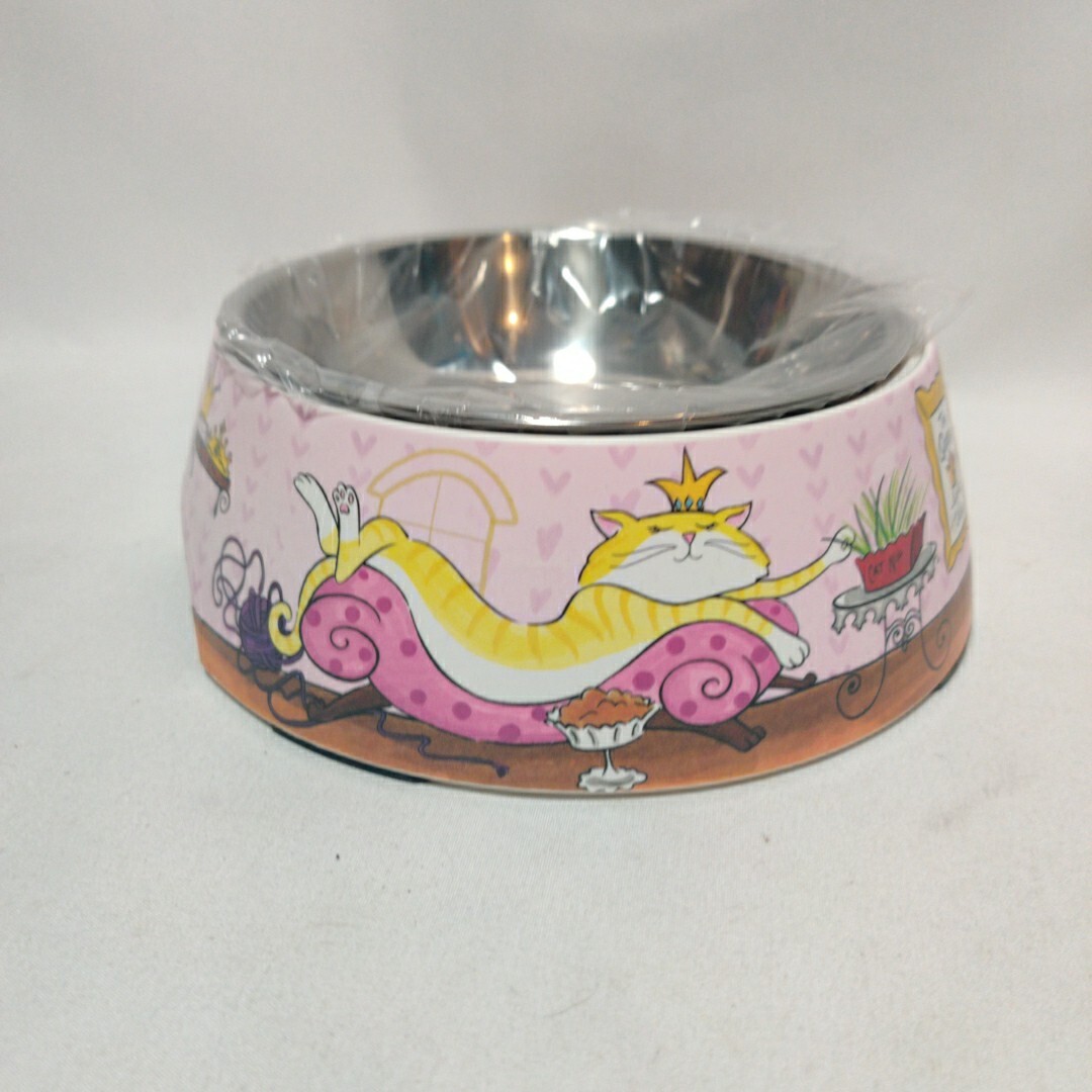 "Cat Royalty" Cat Bowl Go Green Bamboo Kitty Feeding Removable Stainless Bowl