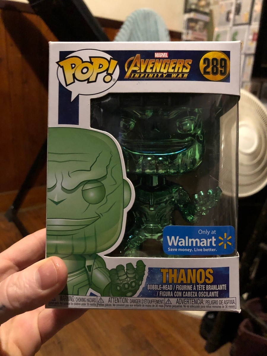 FUNKO POP! Avengers Infinity War 289 Green Chrome THANOS Walmart
