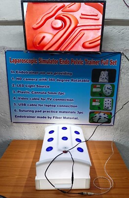 Laparoscopic Virtual Endotrainer Rectangular Shape with 5 Basic Training Set