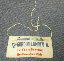 Vtg Gordon Lumber Co. Advertising Nail Pouch Apron Weyerhaeuser 4-Square Lumber