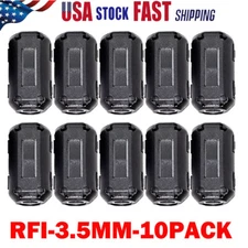 10PC 3.5mm Ferrite Beads Clip-on Ring Choke Coil RFI EMI Noise Filter Clamp HOT