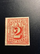 HAMBOURG 2 S. Mi 3 (*) XF - CV 140 Eu. (A2De)