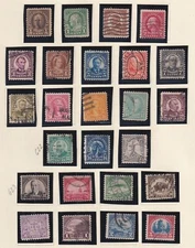 1925 definitives 1/2c to $5 Sc 551 thru 573 used singles set of 23 +2 (RB