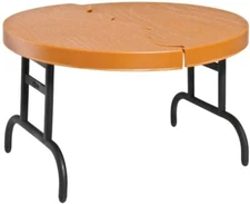 Wood Color Break Away Round Table for WWE & AEW Wrestling Action Figures