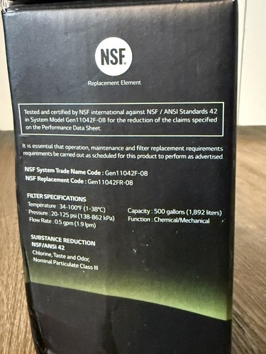 Genuine LG LT500P Refrigerator Water Filter Cartridge OEM 6 Month NEW - Picture 2 of 3