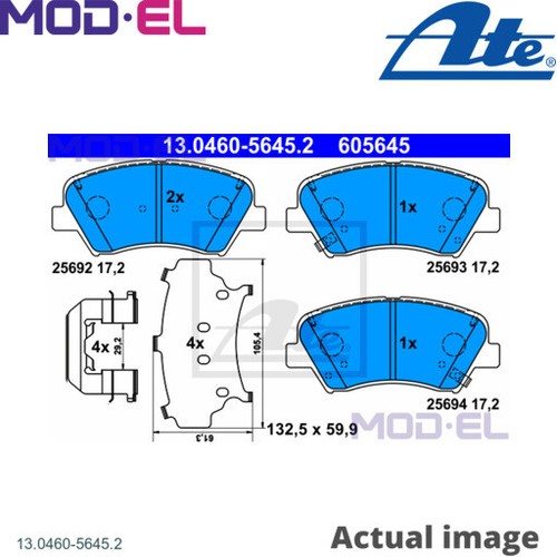 BRAKE PAD SET DISC BRAKE FOR HYUNDAI i30/II/III/Kombi/Van/Hatchback