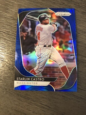 2020 Panini Prizm-Blue Wave Refractor-Starlin Castro #144-Mint