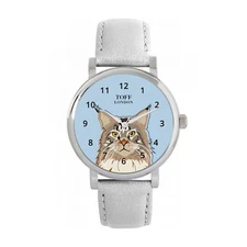 Toff London TLWS-33643 Ladies Maine Coon Cat Head Watch