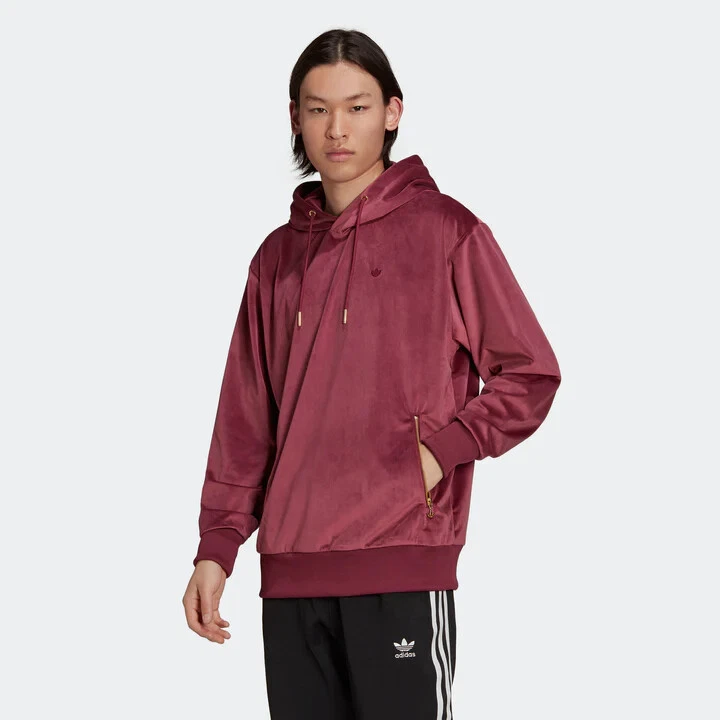 adidas Originals Men's Adicolor Plush Velour Hoodie H09178