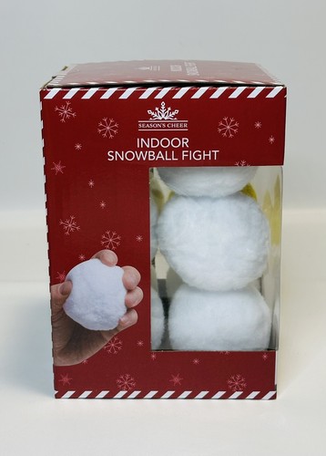 Season's Cheer Indoor Snowball Fight 11 Soft Snowballs Plus One Special "Yellow" - Picture 2 of 5
