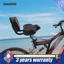 Bike Saddle Seat w/Backrest Bicycle Extra Wide Comfort Leather Cushion Soft Pad