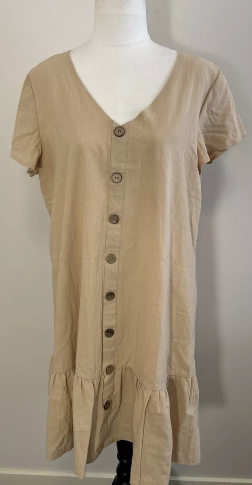 Minx and moss womens dress Sz 14 shift Tunic Sundress short sleeve Lined EUC