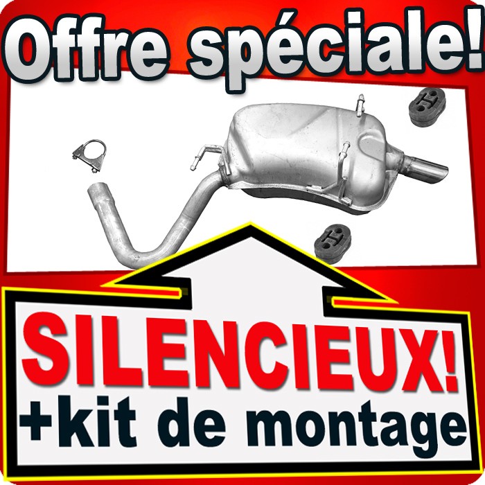 Silencieux arrière en acier aluminé pour pot échappement Freemont 2.0 JTD