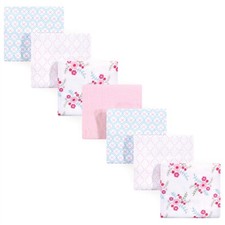7 PCS Unisex Baby Cotton Flannel Receiving Blankets Floral Nursery One Size