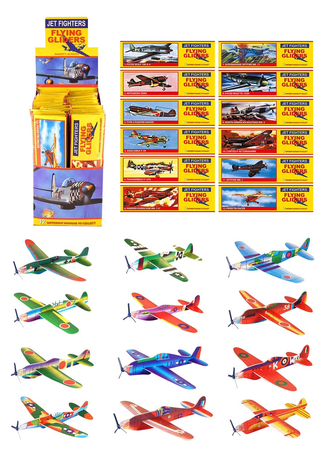 HENBRANDT Pack Of 12 Classic World War 21 cm x 21 x 2.4 cm, Multi-colored