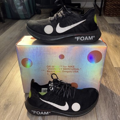 Nike Off White Zoom Fly Mercurial black size 10.5
