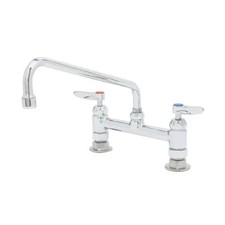T S Brass B-2280-CR 8" Deck Mount Swivel Sink  Double Pantry Faucet