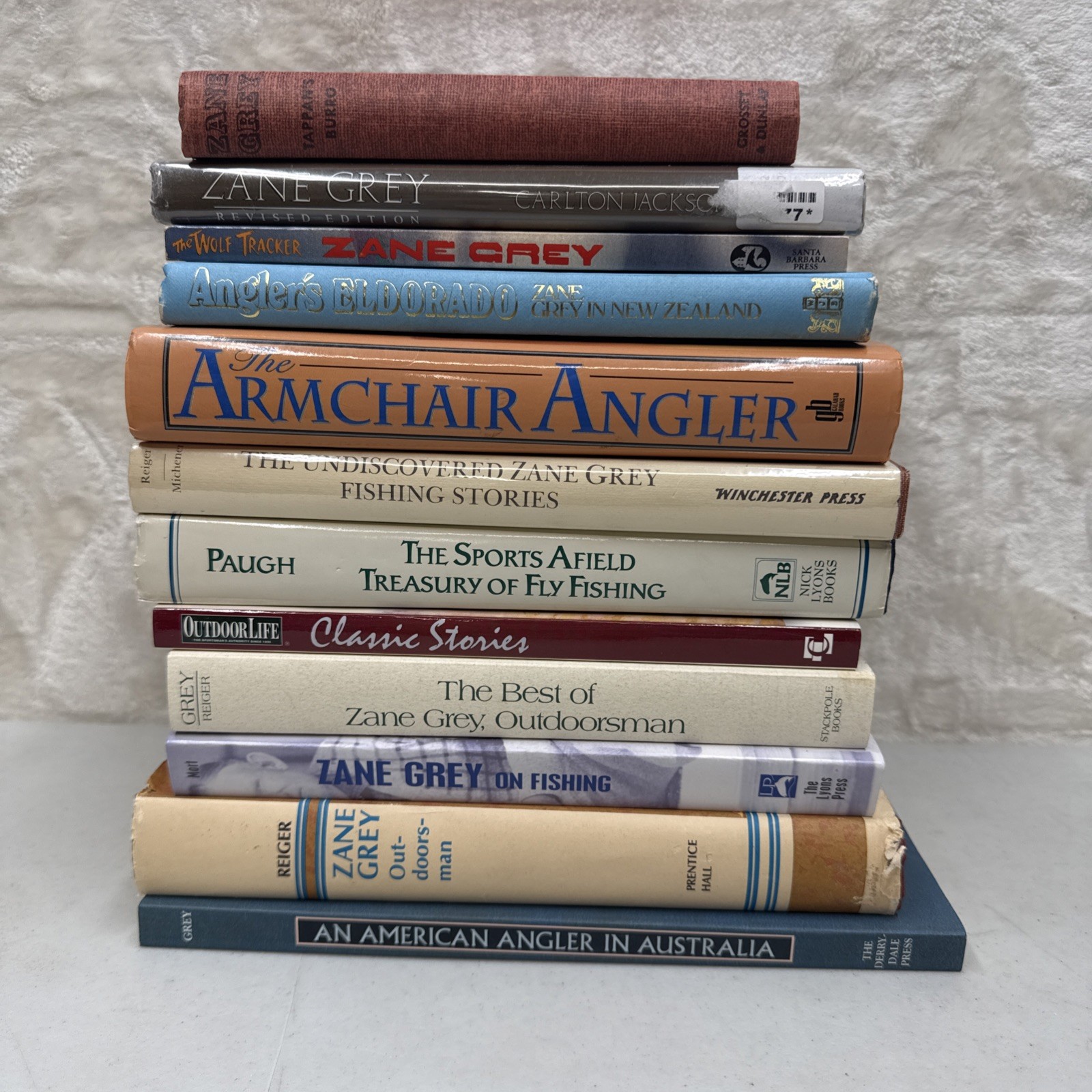 Lot Of 12 - Zane Grey Outdoorsman Hunting and Fishing Tales & Animals- 5 PB-7 HC