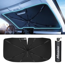  Upgraded Nmoiss Windshield Sun Shade Umbrella - Vinyl Coating Heat Shield ...