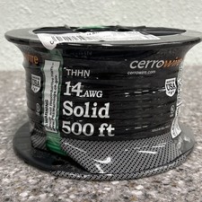 Cerro 112-1455J 500-Feet 14-Gauge Solid THHN, Green