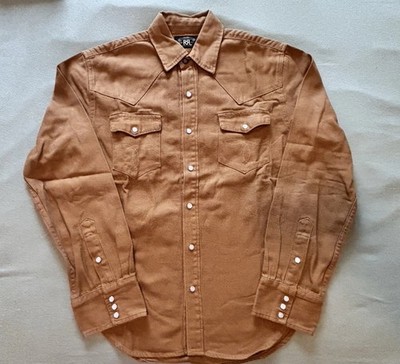 RRL Ralph Lauren Canvas Workshirt Shirt Jacket Brown Vintage Wash Size XL New