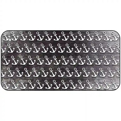 Black White Anchor Oil Rubbed Metal Novelty License Plate