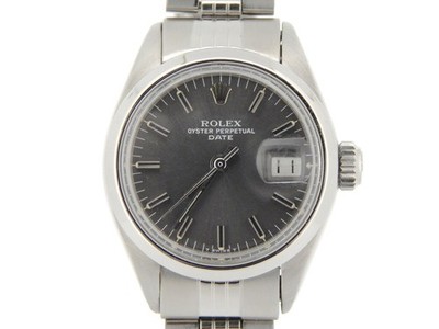 Vintage Ladies Rolex Date 6916 Stainless Steel Watch with Oval Link Jubilee Band