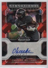 2023 Panini Chronicles Draft Picks Red Ice Prizm Charles Williams Auto 4r3
