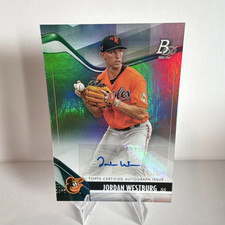 Topps 2021 Bowman Platinum Autograph Jordan Westburg #TOP-30 Orioles
