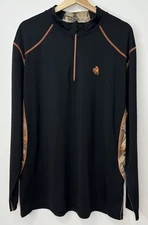 Legendary Deer Gear Sweater Mens XL Camo Quarter Zip Hunting Outdoor Jacket NWOT