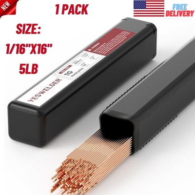 Copper Coated Mild Steel TIG Welding Rod, 1/16x16'' for Fabrication of Mild Steel