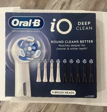 Oral-B iO Deep Clean Replacement Toothbrush Head, 9-count
