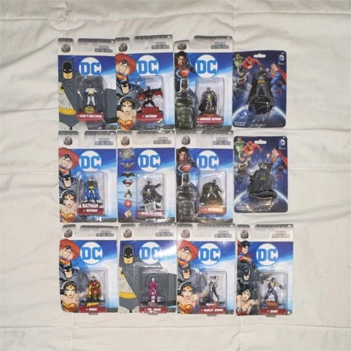 Jada Toys Nano Metalfigs Cast Metal Batman Robin Joker Harley Quinn Bane 10-Pack