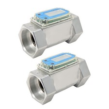2-Pack 2" Digital Turbine Flow Meter for Diesel Kerosene Gasoline 15.8-132 GPM