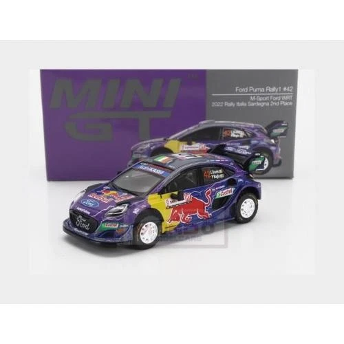 1:64 MINI-GT Ford Puma Rally1 #42 Rally Sardinia Italy 2022 Breen MGT00627-L - Immagine 2 di 2