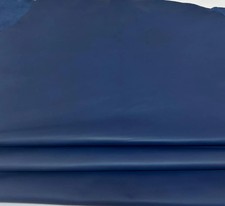 Blue Lambskin Leather Sheet Skin PRECUT DIY Square Multiple Sizes Sheepskin Soft