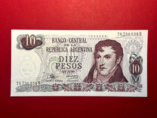 ARGENTINA  1976 10 PESO UNCIRCULATED