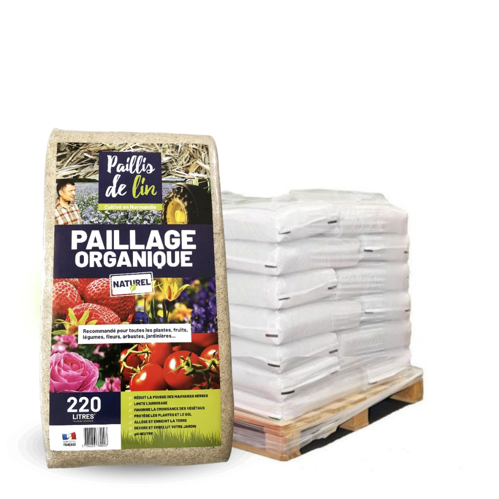 Paillis de lin organique pour grand jardin familial et parcelles de légumes