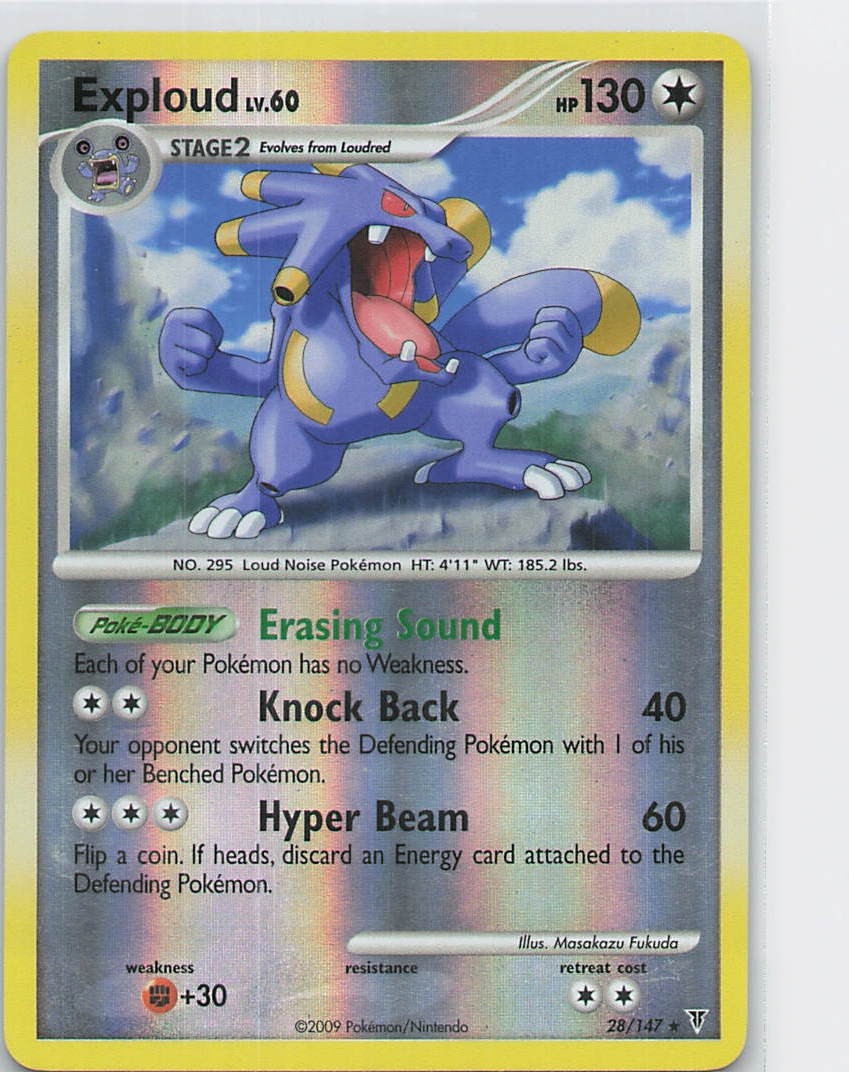 Exploud Reverse Holo Rare Supreme Victors 28 MP