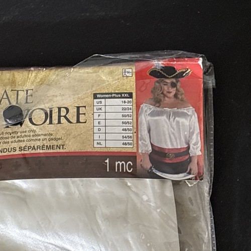 Pirate Ivory Blouse Costume Halloween Medieval Cosplay Dress Up Adult XXL - Picture 4 of 4
