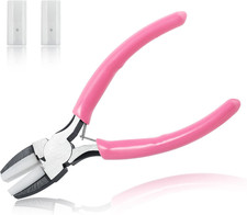 Flat Nose Pliers for Jewelry Making with 2 Tips, 5 Inch Soft Jaw Pliers with Co