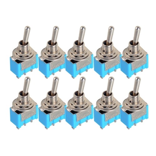 10pcs 3 Pin MTS-103 Miniature Toggle On Off Knob Switch Micro for Car ...