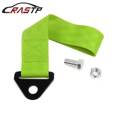 JDM High Strength Sport Racing Tow Strap Front Rear Bumper Towing Hook Green