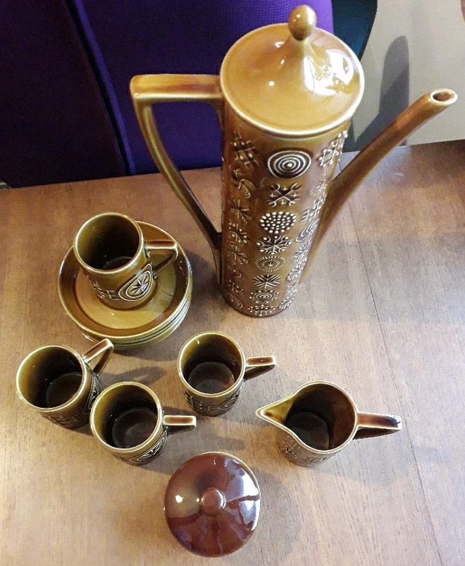 Portmeirion Totem By Susan Williams-Ellis 1960's 16 Piece Coffee Set Gb20 - Image 2 of 4