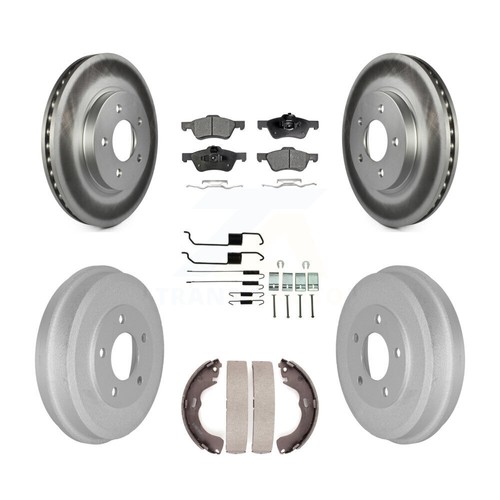 Coated Brake Rotor Semi-Metallic Pad & Drum Front Rear Kit (7Pc) For Ford Escape - Picture 5 of 12