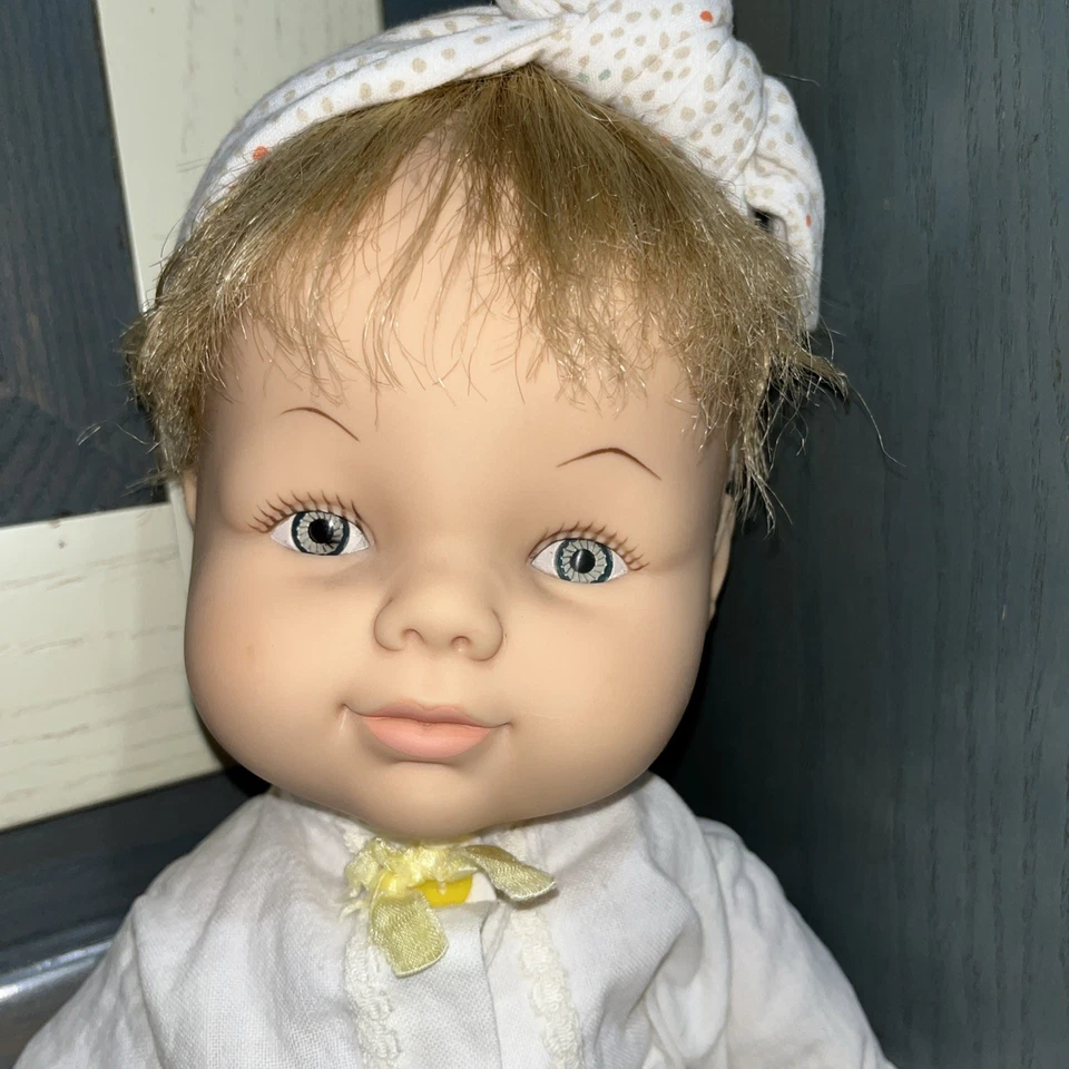 Muñeca Horsman 1967 de colección Baby Tweaks paño de pelo enraizado cuerpo inserción ojos 20 pulgadas TLC Foto 2 de 4
