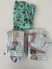 Hanna Anderson Pajamas Girls 130 Elsa Ana Frozen Little Mermaid Long Sleeve Pant