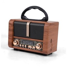 Retro Portable Radio AM FM SW 3 Band,USB Charging, Shortwave Radio with copper
