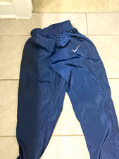 Nike Mens L Blue Track Pants Polyester Drawst...
